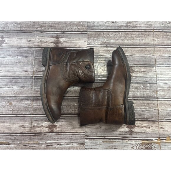 Frye Mara Shearling Lined Leather Ankle Boots Size 6.5 B color brown main image 8
